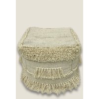 Kaikoo Fringe Pouffe Cream Mix