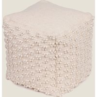 Kaikoo Textured Pouffe Cream