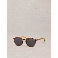White Stuff Round Sunglasses Brown Mix