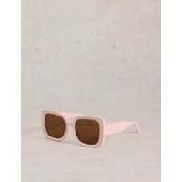 White Stuff Oversized Square Sunglasses Pink