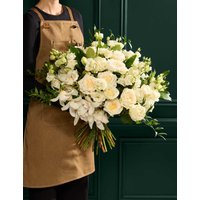 M&S Flower Market Luxury White Rose & Cymbidium Orchid Bouquet