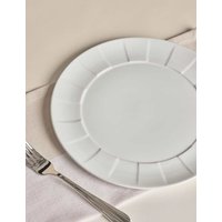 M&S X Kelly Hoppen Textured Dinner Plate White
