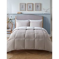 Night Lark Gingham 10.5 Tog Coverless Duvet Set Taupe