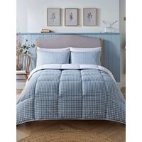 Night Lark Gingham 10.5 Tog Coverless Duvet Set Light Blue