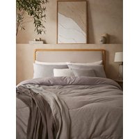 Night Lark Soft Weave 10.5 Tog Coverless Duvet Set Light Grey
