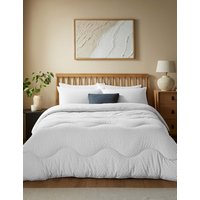 Night Lark Tufted Dots 4.5 Tog Coverless Duvet Set White