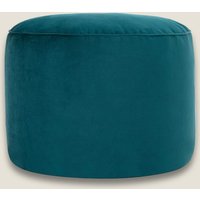 Kaikoo Velvet Drum Pouffe Teal Green