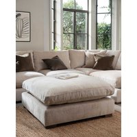 BARKER AND STONEHOUSE Palmer Textured Chenille Footstool Neutral