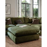 BARKER AND STONEHOUSE Palmer Textured Chenille Footstool Green