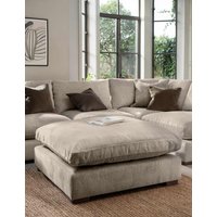 BARKER AND STONEHOUSE Palmer Textured Chenille Footstool Grey
