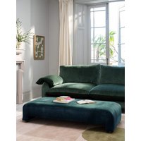 BARKER AND STONEHOUSE Orson Chenille Footstool Blue