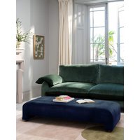 BARKER AND STONEHOUSE Orson Chenille Footstool Navy