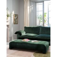BARKER AND STONEHOUSE Orson Chenille Footstool Dark Green
