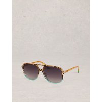 White Stuff Aviator Sunglasses Brown Mix