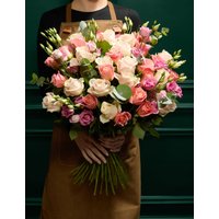 M&S Flower Market Pink Rose & Eucalyptus Bouquet