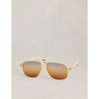 White Stuff Aviator Sunglasses Yellow