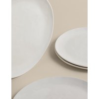 M&S Set of 4 Artisan Side Plates White