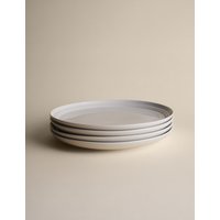 M&S Set of 4 Marlowe Dinner Plates White