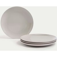 M&S Set of 4 Everyday Stoneware Dinner Plates Natural