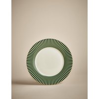 M&S Hampton Stripe Side Plate Green