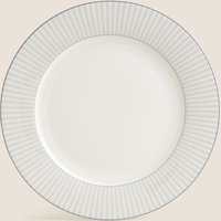 M&S Hampton Stripe Dinner Plate Grey Mix