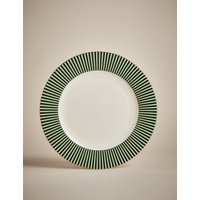 M&S Hampton Stripe Dinner Plate Green
