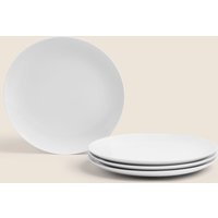 M&S Set of 4 Maxim Coupe Dinner Plates White