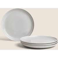 M&S Set of 4 Marlowe Dinner Plates Light Grey