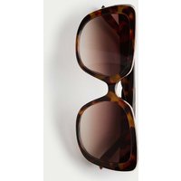 M&S Geometric Cat Eye Sunglasses Brown Mix
