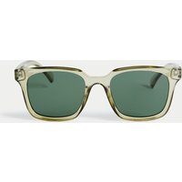 M&S D Frame Polarised Sunglasses Green