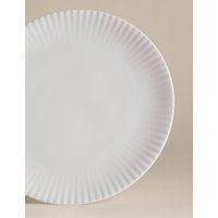 M&S Fluted Hampton Dinner Plate White