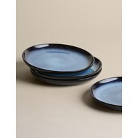 M&S Set of 4 Amberley Reactive Side Plates Navy
