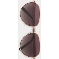 M&S Metal Aviator Polarised Sunglasses Gold