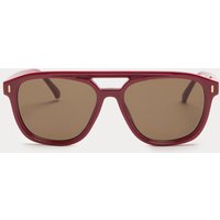 M&S Round Mask Sunglasses Red