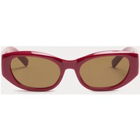M&S Oval Cat Eye Sunglasses Red