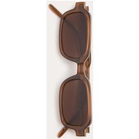 M&S Lugged Rectangle Sunglasses Brown