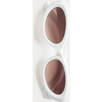 M&S Oval Cat Eye Sunglasses White