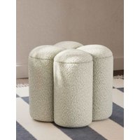 M&S Form Boucle Footstool Soft White