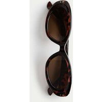 M&S Oval Cat Eye Sunglasses Brown Mix