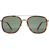 Police Aviator Womens Shiny Red Havana Green SPLC49 Lewis 21 - Brown Metal - One Size